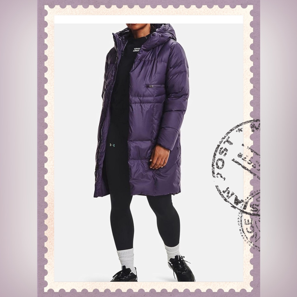 Under Armour 600 Allied Feather Down Long Parka Jacket Twilight Purple S/M